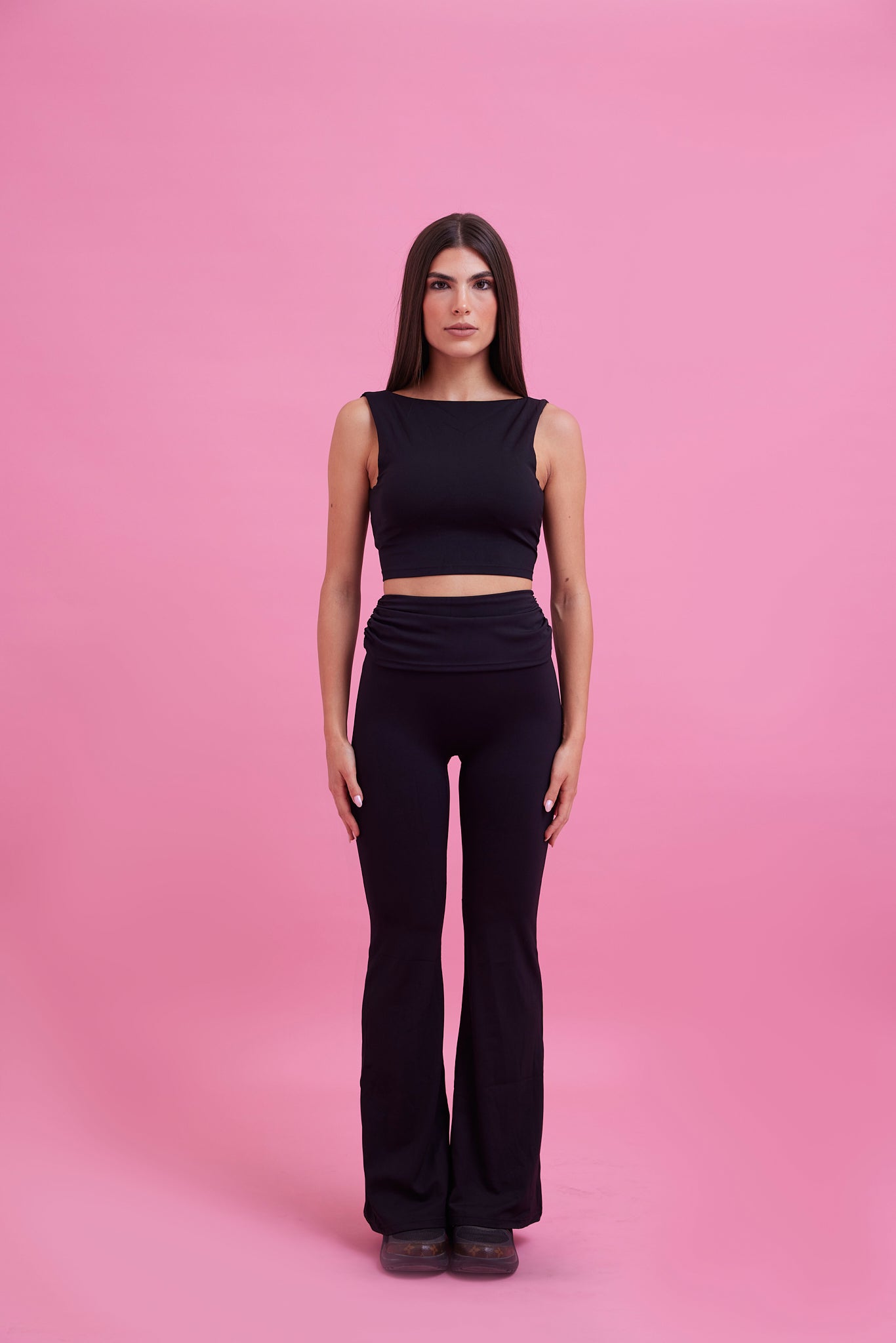 SilkContour Airbrushed Flare Pant in black