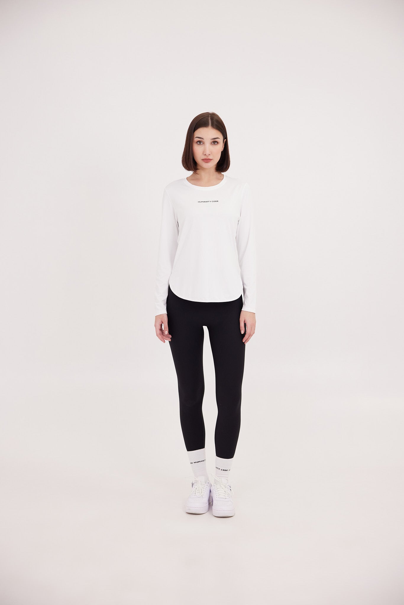 SEAMLESS LONG SLEEVE TOP White